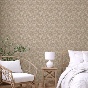 Luxury Brown Abstract Wallpaper, Premium Non-Woven Wall Covering, 41.7"W x 398"H, Washable Removable for Living Room Bedroom 