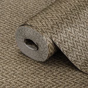 Luxury Brown Chevron Fabric Textured Wallpaper, Premium Non-Woven Wall Covering, 41.7"W x 398"H, Washable Removable for Livin
