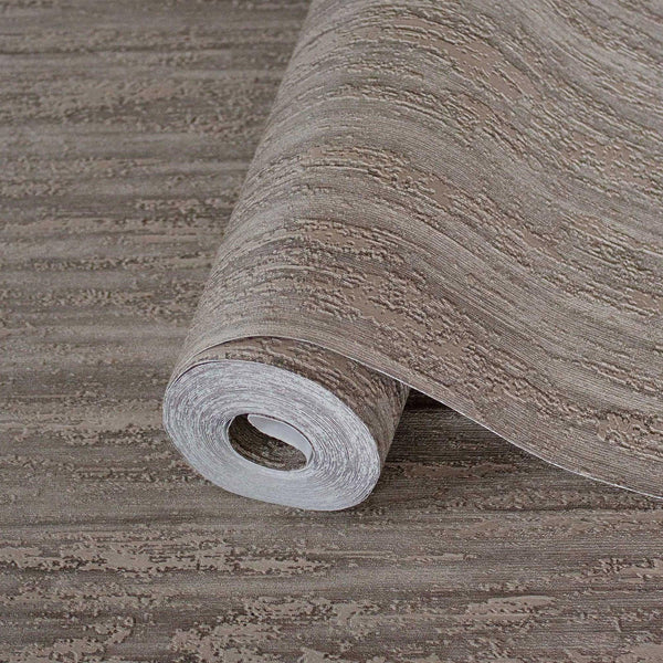 Luxury Brown Abstract Distressed Textured Wallpaper, Elegant Non-Woven Wall Covering, 41.7"W x 398"H, Washable Removable for 