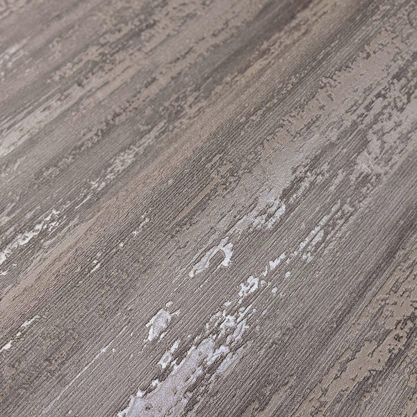 Luxury Brown Abstract Distressed Textured Wallpaper, Elegant Non-Woven Wall Covering, 41.7"W x 398"H, Washable Removable for 