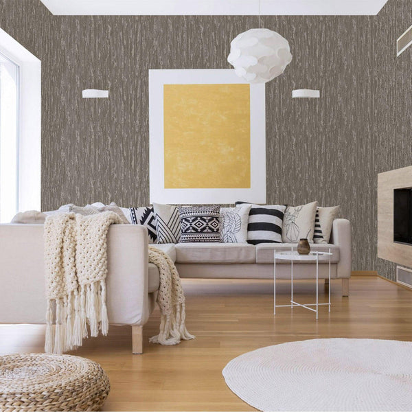 Luxury Brown Abstract Distressed Textured Wallpaper, Elegant Non-Woven Wall Covering, 41.7"W x 398"H, Washable Removable for 