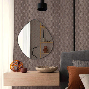 Luxury Brown Geometric Embossed 3D Embossed Wallpaper, Contemporary Non-Woven Wall Covering, 41.7"W x 614"H, Washable Removab