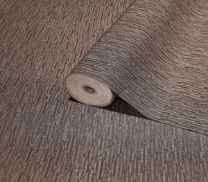 Luxury Brown Geometric Embossed 3D Embossed Wallpaper, Contemporary Non-Woven Wall Covering, 41.7"W x 614"H, Washable Removab
