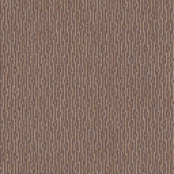 Luxury Brown Geometric Embossed 3D Embossed Wallpaper, Contemporary Non-Woven Wall Covering, 41.7"W x 614"H, Washable Removab