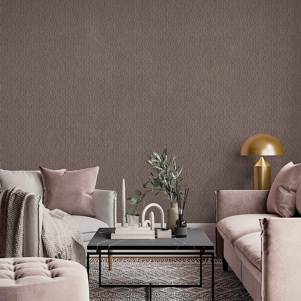 Luxury Brown Geometric Embossed 3D Embossed Wallpaper, Contemporary Non-Woven Wall Covering, 41.7"W x 614"H, Washable Removab