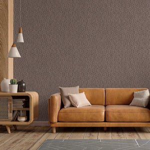 Luxury Brown Geometric Embossed 3D Embossed Wallpaper, Contemporary Non-Woven Wall Covering, 41.7"W x 614"H, Washable Removab