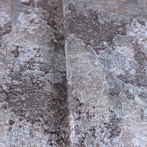 Luxury Brown Distressed Embossed 3D Embossed Wallpaper, Contemporary Non-Woven Wall Covering, 41.7"W x 614"H, Washable Remova