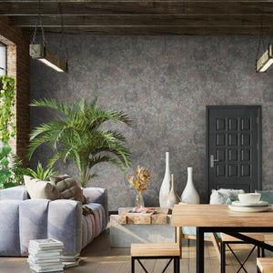Luxury Brown Distressed Embossed 3D Embossed Wallpaper, Contemporary Non-Woven Wall Covering, 41.7"W x 614"H, Washable Remova