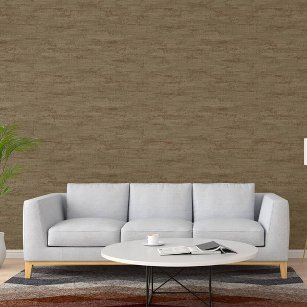 Luxury Brown Abstract Distressed 3D Embossed Wallpaper, Lodge Non-Woven Wall Covering, 41.7"W x 614"H, Washable Removable for