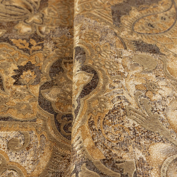 Luxury Brown Damask Textured 3D Embossed Wallpaper, Rustic Non-Woven Wall Covering, 41.7"W x 614"H, Washable Removable for Li