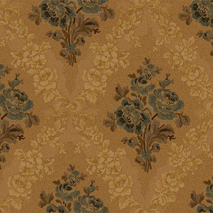 Luxury Brown Floral Geometric Textured Wallpaper, Farmhouse Non-Woven Wall Covering, 41.7"W x 614"H, Washable Removable for L