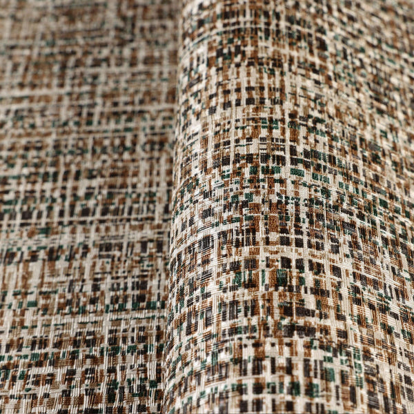 Luxury Brown Abstract Fabric 3D Embossed Wallpaper, Farmhouse Non-Woven Wall Covering, 41.7"W x 614"H, Washable Removable for