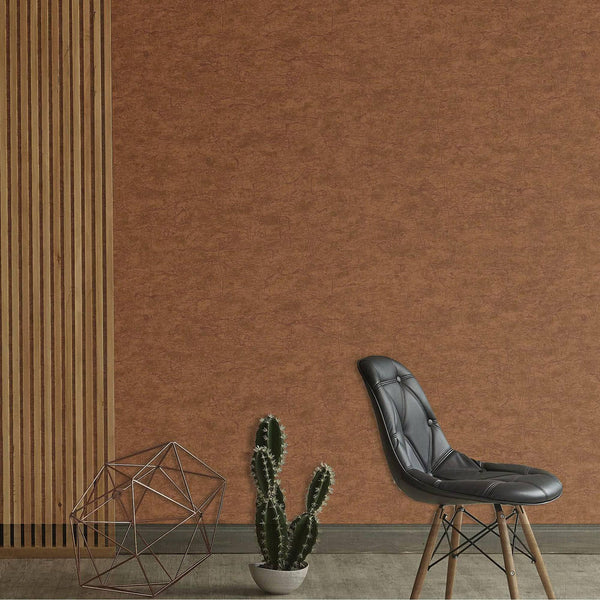Luxury Brown Abstract Textured 3D Embossed Wallpaper, Boho Non-Woven Wall Covering, 41.7"W x 398"H, Washable Removable for Li