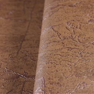 Luxury Brown Abstract Textured 3D Embossed Wallpaper, Boho Non-Woven Wall Covering, 41.7"W x 398"H, Washable Removable for Li