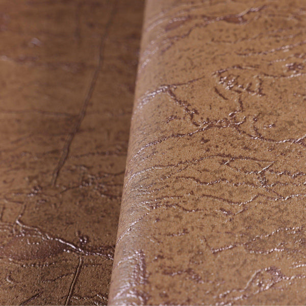 Luxury Brown Abstract Textured 3D Embossed Wallpaper, Boho Non-Woven Wall Covering, 41.7"W x 398"H, Washable Removable for Li
