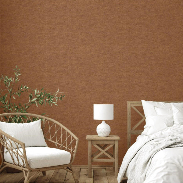 Luxury Brown Abstract Textured 3D Embossed Wallpaper, Boho Non-Woven Wall Covering, 41.7"W x 398"H, Washable Removable for Li