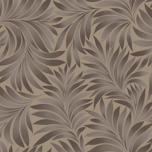 Luxury Brown Leaves Embossed 3D Embossed Wallpaper, Farmhouse Non-Woven Wall Covering, 41.7"W x 398"H, Washable Removable for