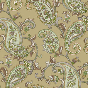 Luxury Brown Paisley Textured Wallpaper, Country Non-Woven Wall Covering, 41.7"W x 614"H, Washable Removable for Living Room 