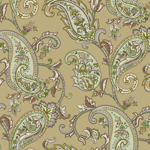 Luxury Brown Paisley Textured Wallpaper, Country Non-Woven Wall Covering, 41.7"W x 614"H, Washable Removable for Living Room 