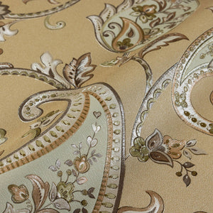 Luxury Brown Paisley Textured Wallpaper, Country Non-Woven Wall Covering, 41.7"W x 614"H, Washable Removable for Living Room 