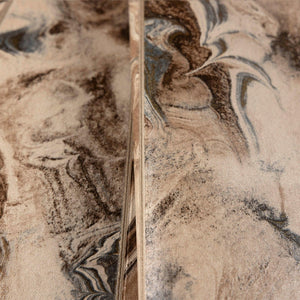 Luxury Brown Marble Striped Wallpaper, Modern Non-Woven Wall Covering, 41.7"W x 398"H, Washable Removable for Living Room Bed