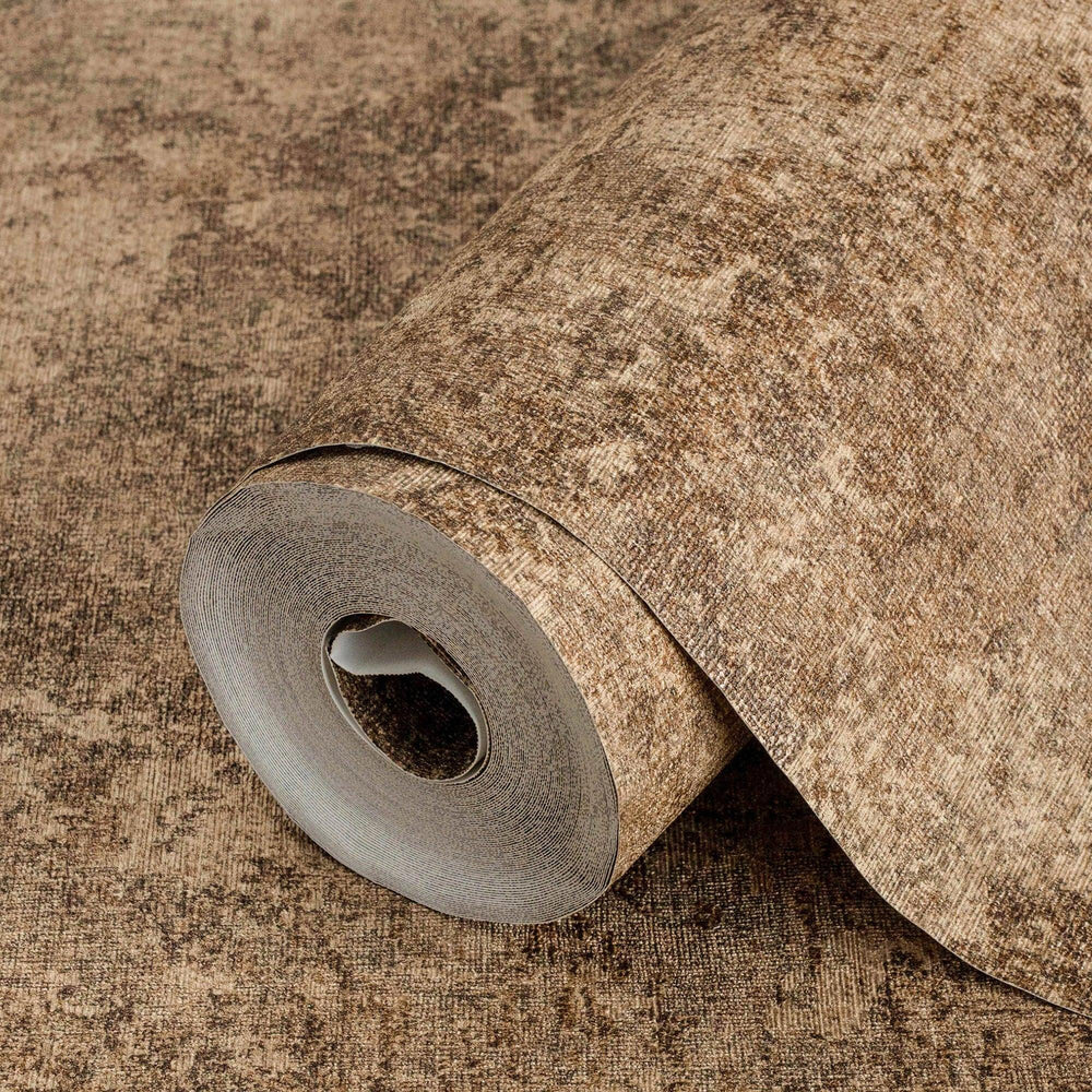 Luxury Brown Abstract Distressed Textured Wallpaper, Contemporary Non-Woven Wall Covering, 41.7"W x 614"H, Washable Removable