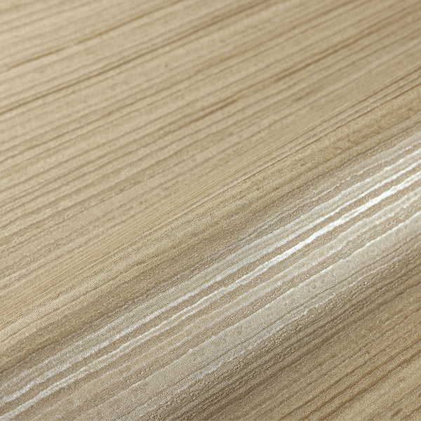 Luxury Brown Striped Stripe Textured Wallpaper, Farmhouse Non-Woven Wall Covering, 41.7"W x 614"H, Washable Removable for Liv