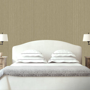 Luxury Brown Striped Stripe Textured Wallpaper, Farmhouse Non-Woven Wall Covering, 41.7"W x 614"H, Washable Removable for Liv