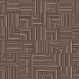 Luxury Brown Geometric Textured Wallpaper, Boho Non-Woven Wall Covering, 41.7"W x 614"H, Washable Removable for Living Room B