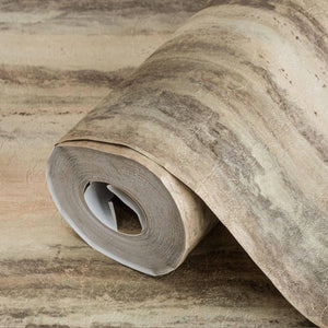 Luxury Brown Embossed Tree 3D Embossed Wallpaper, Farmhouse Non-Woven Wall Covering, 41.7"W x 398"H, Washable Removable for L