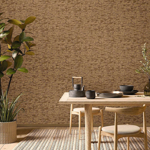 Luxury Brown Textured Embossed 3D Embossed Wallpaper, Lodge Non-Woven Wall Covering, 41.7"W x 614"H, Washable Removable for L