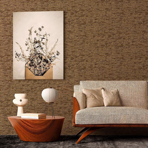 Luxury Brown Textured Embossed 3D Embossed Wallpaper, Lodge Non-Woven Wall Covering, 41.7"W x 614"H, Washable Removable for L