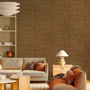 Luxury Brown Textured Embossed 3D Embossed Wallpaper, Lodge Non-Woven Wall Covering, 41.7"W x 614"H, Washable Removable for L