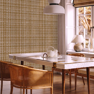 Luxury Brown Striped Stripe 3D Embossed Wallpaper, Premium Non-Woven Wall Covering, 41.7"W x 614"H, Washable Removable for Li
