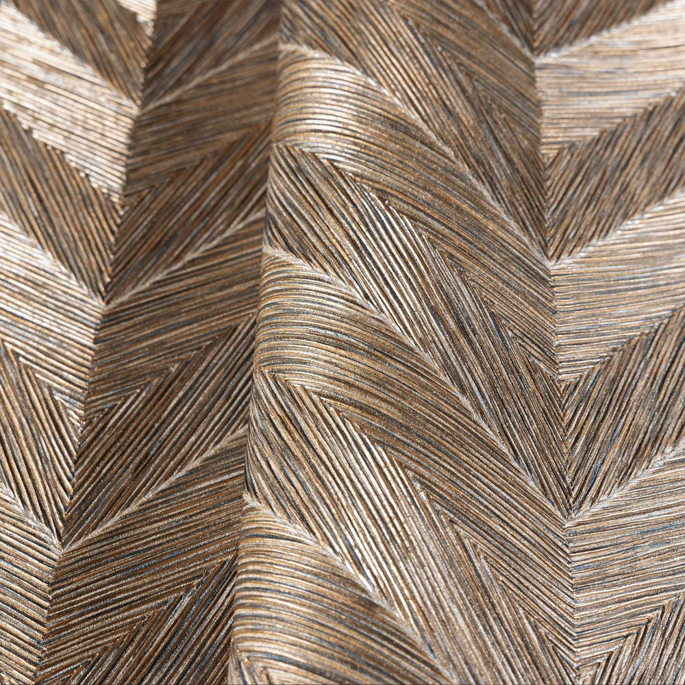 Luxury Brown Chevron Geometric Wallpaper, Glam Non-Woven Wall Covering, 41.7"W x 398"H, Washable Removable for Living Room Be