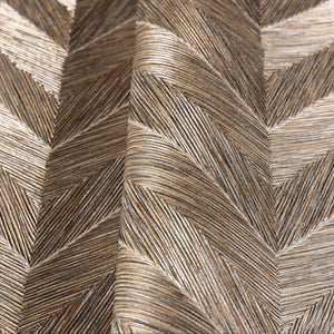 Luxury Brown Chevron Geometric Wallpaper, Glam Non-Woven Wall Covering, 41.7"W x 398"H, Washable Removable for Living Room Be