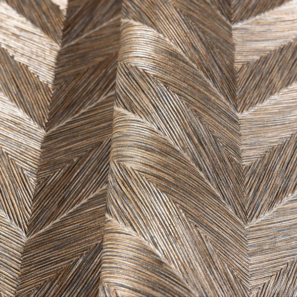 Luxury Brown Chevron Geometric Wallpaper, Glam Non-Woven Wall Covering, 41.7"W x 398"H, Washable Removable for Living Room Be