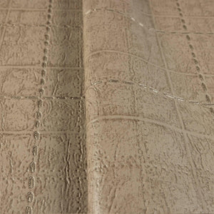 Luxury Brown Geometric Textured Wallpaper, Premium Non-Woven Wall Covering, 41.7"W x 398"H, Washable Removable for Living Roo