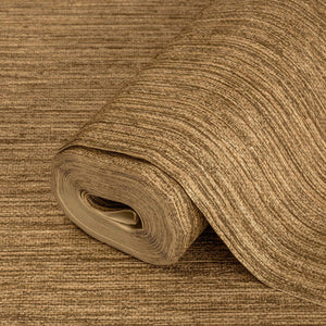 Luxury Brown Striped Stripe Textured Wallpaper, Premium Non-Woven Wall Covering, 41.7"W x 614"H, Washable Removable for Livin