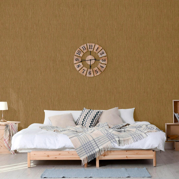 Luxury Brown Striped Stripe Textured Wallpaper, Premium Non-Woven Wall Covering, 41.7"W x 614"H, Washable Removable for Livin