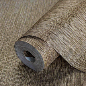 Luxury Brown Abstract Striped Textured Wallpaper, Boho Non-Woven Wall Covering, 41.7"W x 614"H, Washable Removable for Living