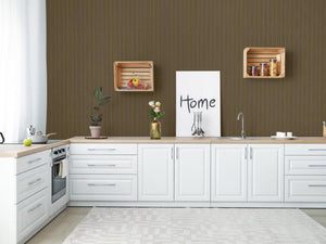 Luxury Brown Fabric Striped 3D Embossed Wallpaper, Traditional Non-Woven Wall Covering, 41.7"W x 614"H, Washable Removable fo