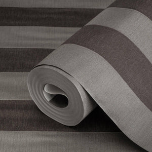 Luxury Brown Striped Stripe Textured Wallpaper, Premium Non-Woven Wall Covering, 41.7"W x 614"H, Washable Removable for Livin