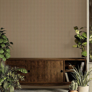 Luxury Brown Chevron Embossed 3D Embossed Wallpaper, Country Non-Woven Wall Covering, 41.7"W x 614"H, Washable Removable for 