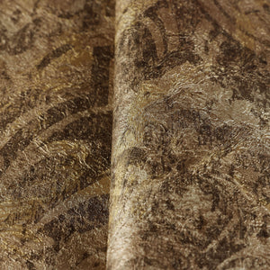 Luxury Brown Damask Abstract Textured Wallpaper, Boho Non-Woven Wall Covering, 41.7"W x 398"H, Washable Removable for Living 