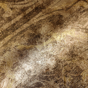 Luxury Brown Damask Abstract Textured Wallpaper, Boho Non-Woven Wall Covering, 41.7"W x 398"H, Washable Removable for Living 
