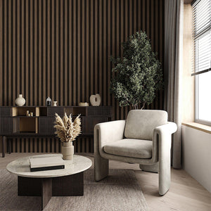 Luxury Black Abstract Wood 3D Embossed Wallpaper, Boho Non-Woven Wall Covering, 41.7"W x 614"H, Washable Removable for Living