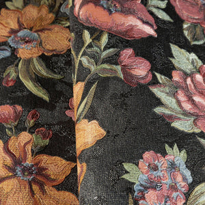 Luxury Black Floral Embossed 3D Embossed Wallpaper, Premium Non-Woven Wall Covering, 41.7"W x 614"H, Washable Removable for L