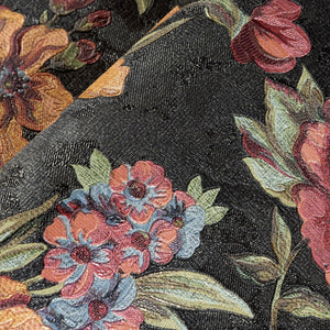 Luxury Black Floral Embossed 3D Embossed Wallpaper, Premium Non-Woven Wall Covering, 41.7"W x 614"H, Washable Removable for L