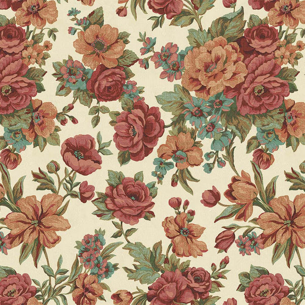 Luxury Ivory Floral Embossed 3D Embossed Wallpaper, Boho Non-Woven Wall Covering, 41.7"W x 614"H, Washable Removable for Livi
